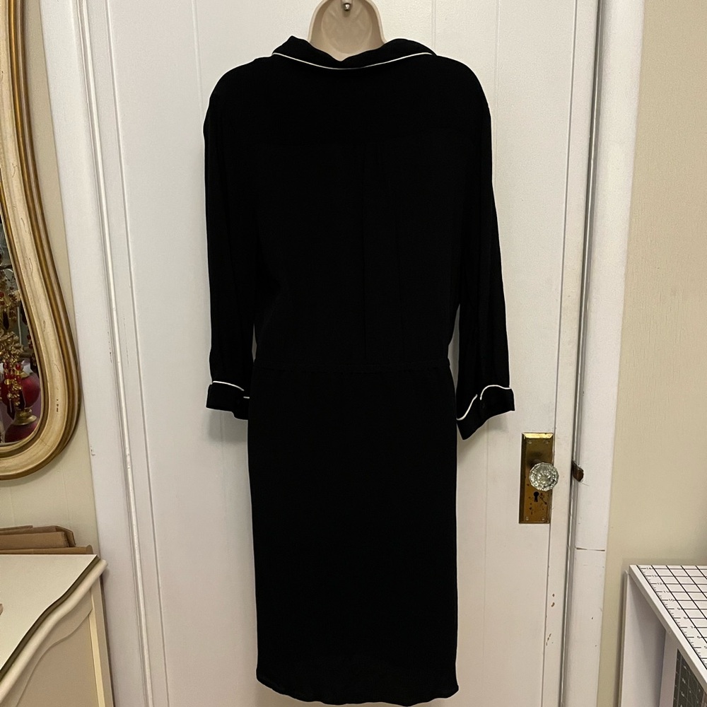 Euc | Loft Collared Button Down Blouson Dress!! - image 7